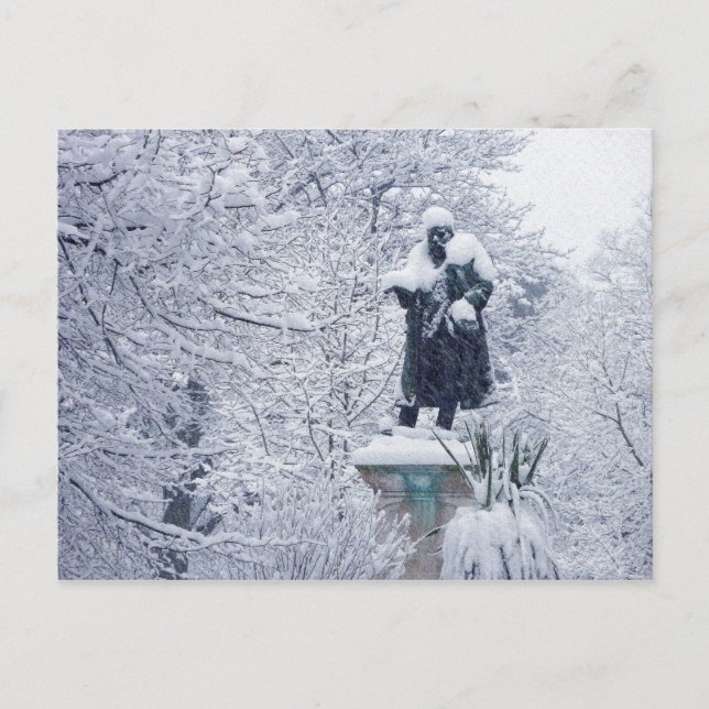 Cartão Postal Neve em Cardiff (Frente)