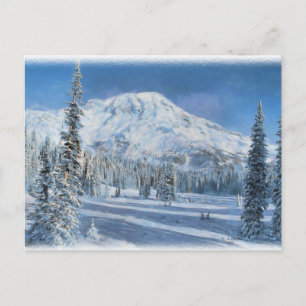 Cartão Postal Neve nas montanhas...Cartão postal.