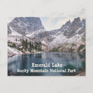 Cartão Postal Neve no Emerald Lake Rocky Mountain Park