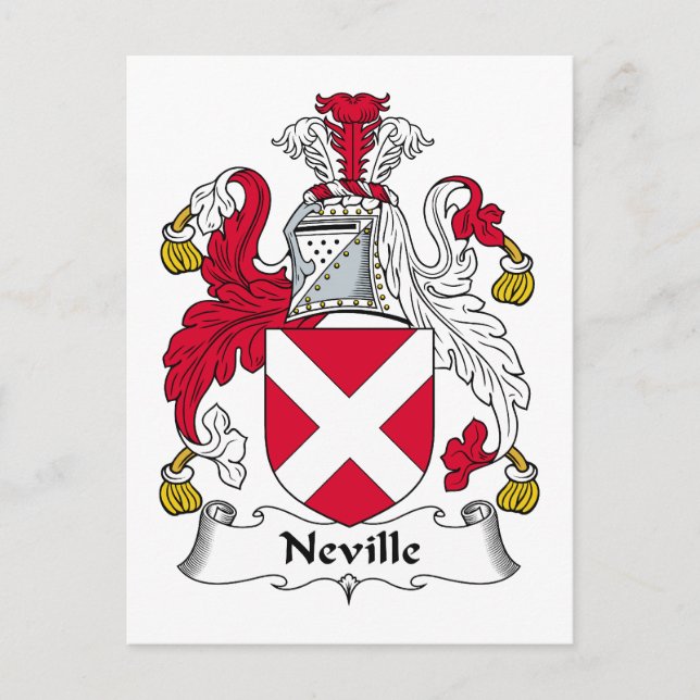 Cartão Postal Neville Family Crest (Frente)