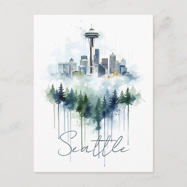 Cartão Postal Névoa da Cidade Esmeralda: Seattle (Frente)