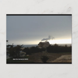 Cartão Postal Nevoeiro costeiro e fumaça | Cartão-postal Blue Be