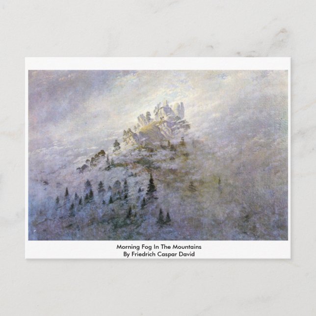 Cartão Postal Nevoeiro matinal nas montanhas (Frente)