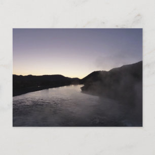 Cartão Postal Nevoeiro matinal no rio Jackson em Grand Teton
