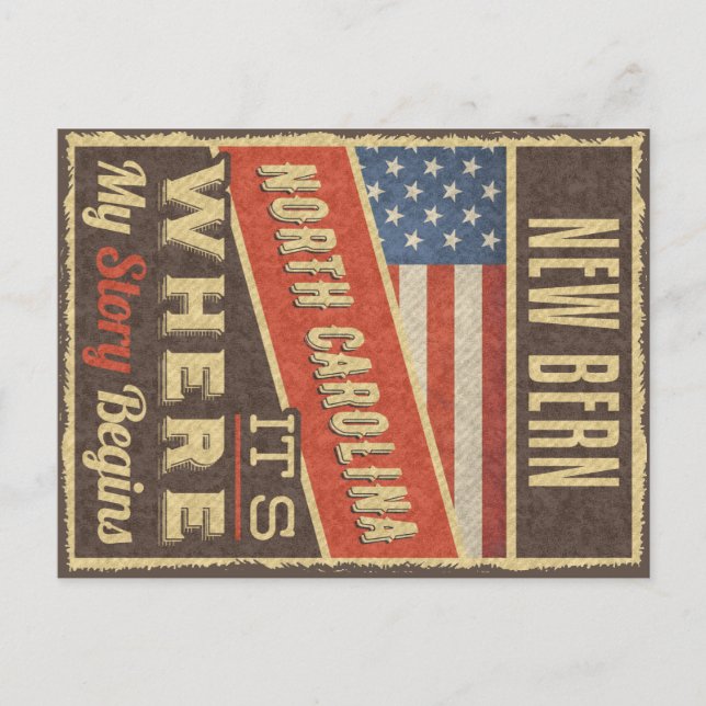 Cartão Postal New Bern North Carolina (Frente)