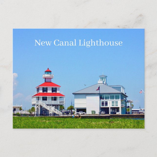 Cartão Postal New Canal Lighthouse New Orleans LA USA Postcard (Frente)