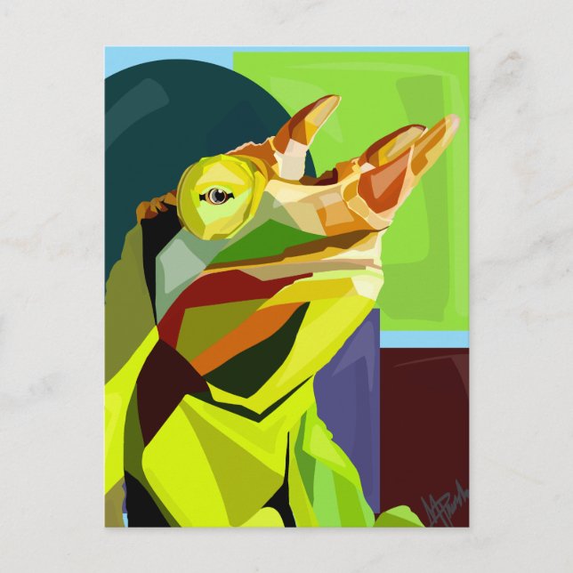 Cartão Postal New Cham On The Block—Jackson’s Chameleon  (Frente)