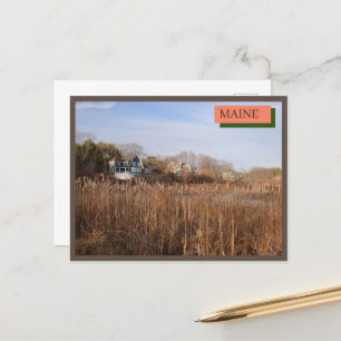 Cartão Postal New England Casas Kittery Maine Nature