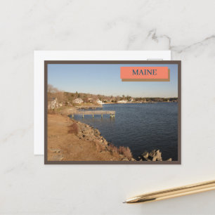 Cartão Postal New England Casas Ocean Kittery Maine Nature