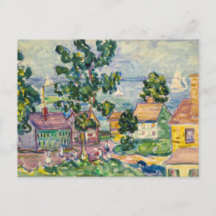 Cartão Postal New England Coastal Village Maurice Prendergast