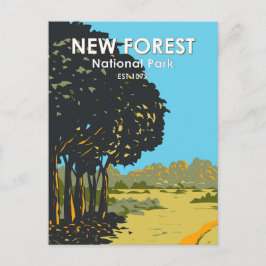 Cartão Postal New Forest National Park England Vintage