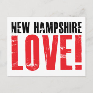 Cartão Postal New Hampshire Love