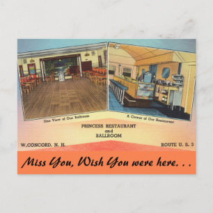 Cartão Postal New Hampshire, Princesa Restaurante, Concord