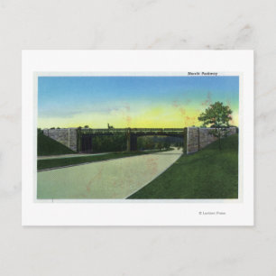 Cartão Postal New Haven, CTView of Merritt Parkway