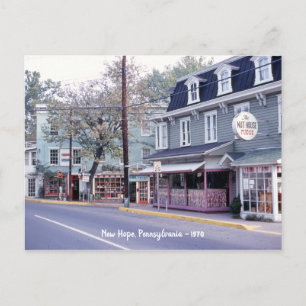 Cartão Postal New Hope, Pennsylvania 1970 The Nut House Fudge