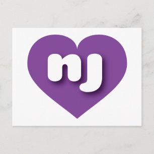 Cartão Postal New Jersey Purple Heart - amor
