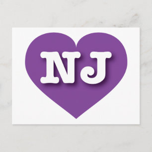 Cartão Postal New Jersey Purple Heart - Eu amo NJ