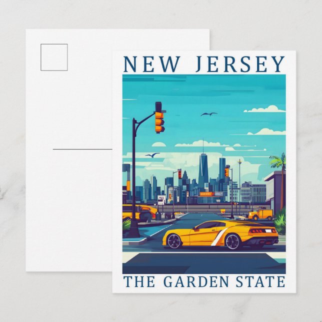 Cartão Postal New Jersey the Garden State USA Viagem Place (Frente/Verso)