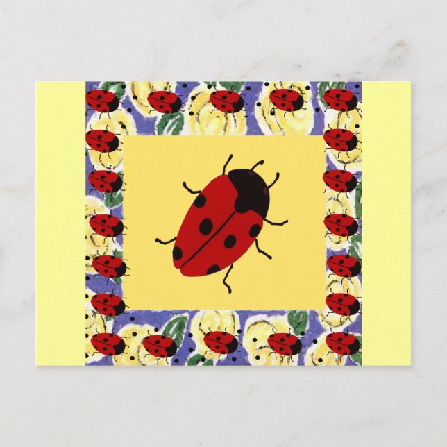 Cartão Postal New Lady Bugs (Frente)