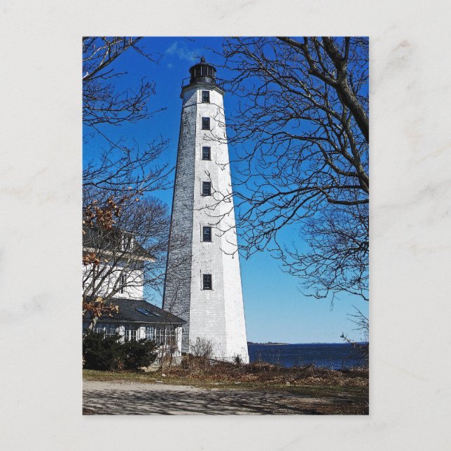 Cartão Postal New London Harbor Light (Frente)
