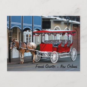 Cartão Postal New Orleans Carruagem Ride