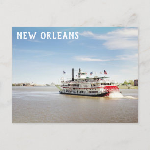 Cartão Postal New Orleans Louisiana River Boat