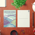 Cartão Postal New River Gorge National Park West Virginia Bridge<br><div class="desc">Novo vetor de desfiladeiro de rio trabalho de arte design. O parque abriga algumas das melhores jangadas de água branca do país e é também uma das zonas de escalada mais populares na Costa Leste.</div>