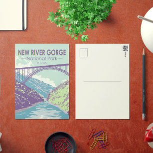 Cartão Postal New River Gorge National Park West Virginia Bridge