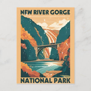 Cartão Postal New River Gorge National Park West Virginia Bridge