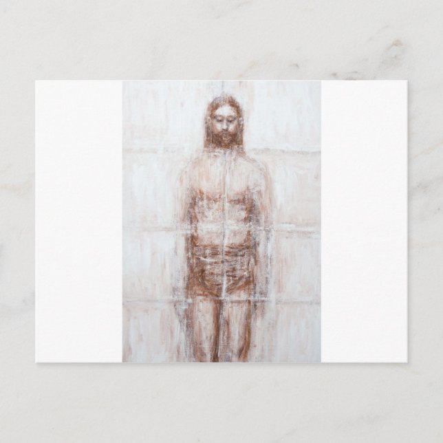 Cartão Postal New Turin Shroud (Realismo Contemporâneo Jesus) (Frente)