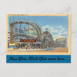 Cartão Postal New York, ciclone, Coney Island