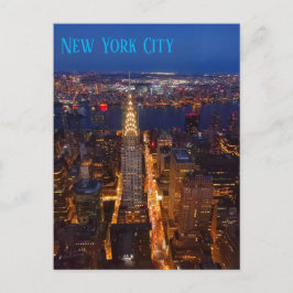 Cartão Postal New York City at dusk - Crysler Bulding 
