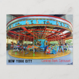 Cartão Postal New York City - Central Park Carousel