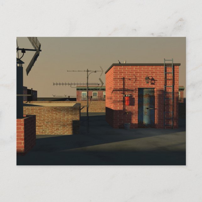 Cartão Postal New York City roof (Frente)