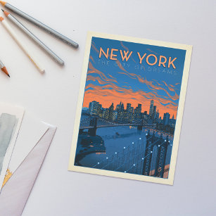 Cartão Postal New York City   The City of Dreams