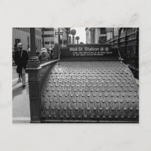 Cartão Postal New York City Wall Street Photo in Black & White