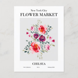 Cartão Postal New York Flower Market, Chelsea Postcard
