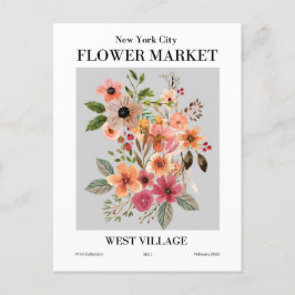 Cartão Postal New York Flower Market, West Village Postcard