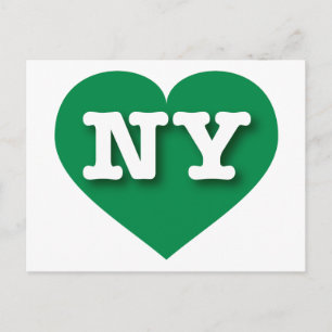 Cartão Postal New York Green Heart - Eu amo NY