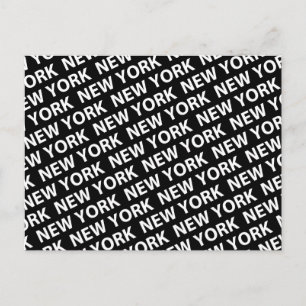 Cartão Postal New York Pattern White