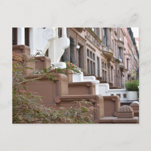 Cartão Postal New York Photoographic NYC Brownstones no Alto Oes (Frente)