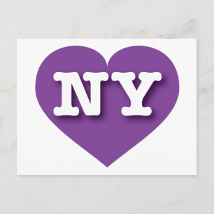 Cartão Postal New York Purple Heart - Eu amo NY