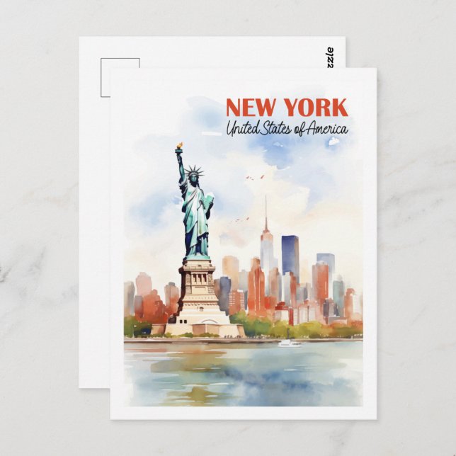 Cartão Postal New York USA Famous Viagem Place (Frente/Verso)