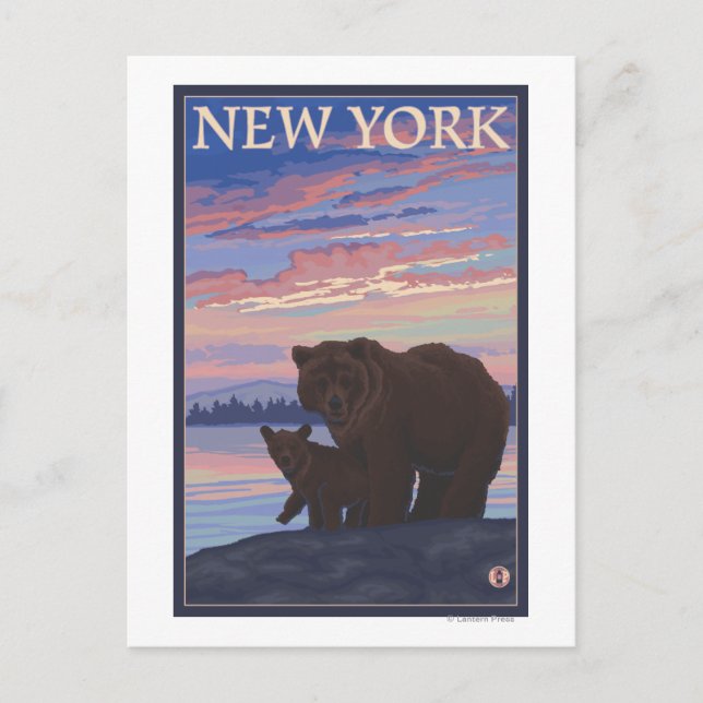 Cartão Postal New YorkBear e Cub (Frente)