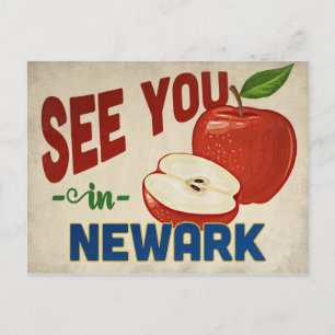 Cartão Postal Newark New Jersey Apple - Viagens vintage