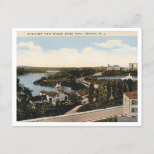 Cartão Postal Newark NJ, Panorama Branch Brook Park 1920