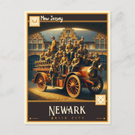Cartão Postal Newark, Nova Jersey | Vintage