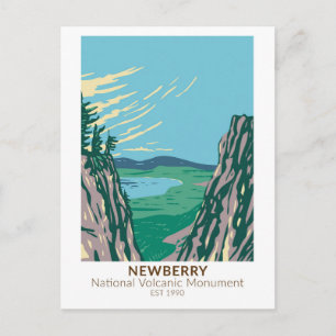 Cartão Postal Newberry National Volcanment Oregon Vintage