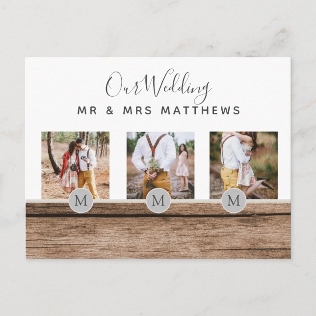 Cartão Postal NeWLYWEDS WEDDING (Frente)