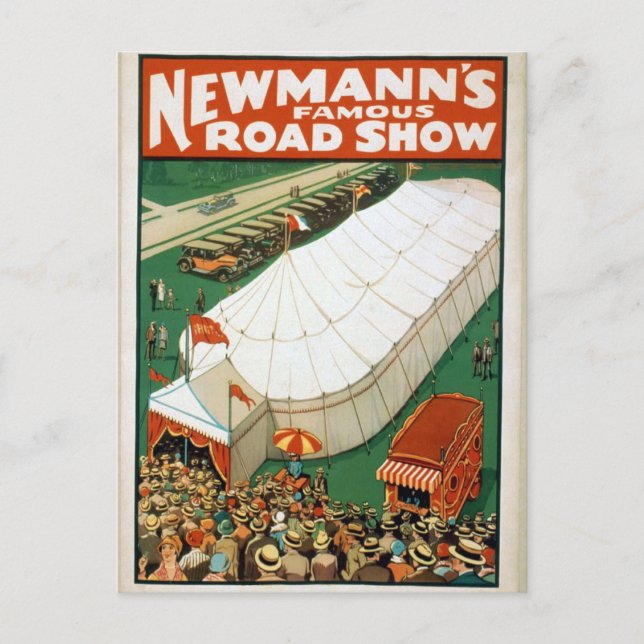 Cartão Postal Newmans Familiar Road Show (Frente)